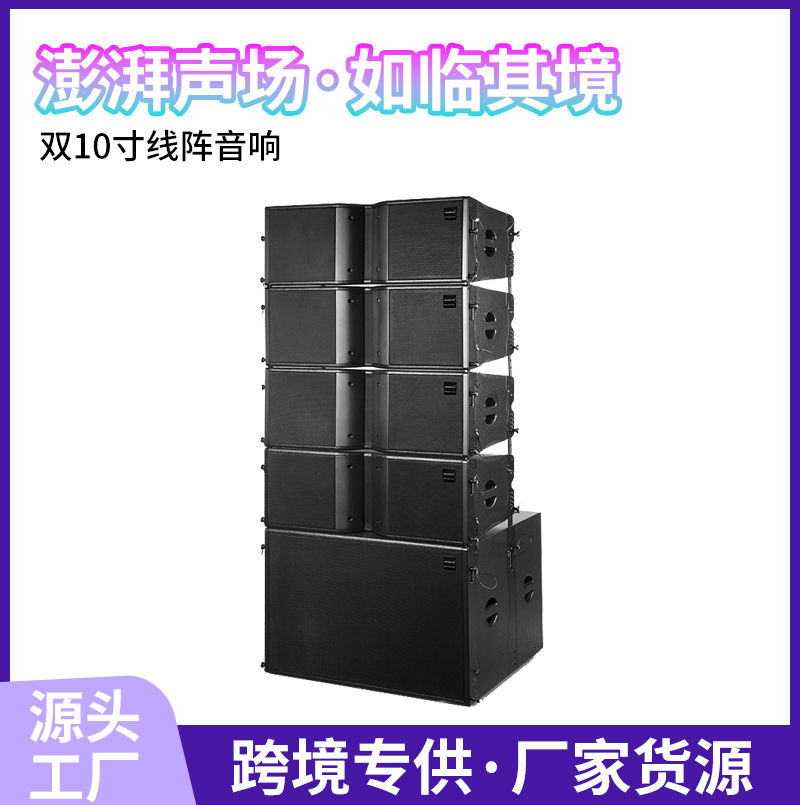 Conjunto de audio de doble línea de 10 pulgadas para conciertos, bares, audio profesional, bodas, presentaciones al aire libre, altavoz de alta potencia