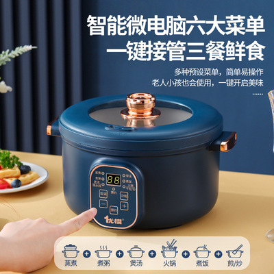 学生宿舍小电锅电热锅一体式电火锅电器多功能电煮锅迷你小电锅|ms