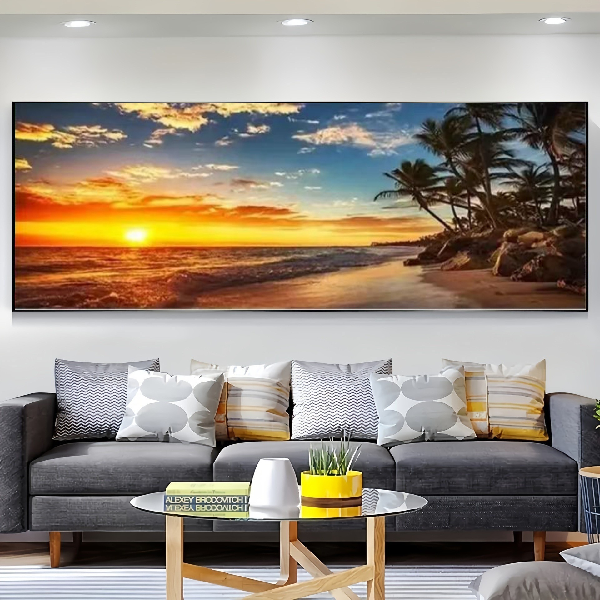 Transfronterizo Amazon pintura de diamantes fábrica de explosión venta directa pintura de diamantes DIY paisaje decoración pintura colgar paquete de herramientas '