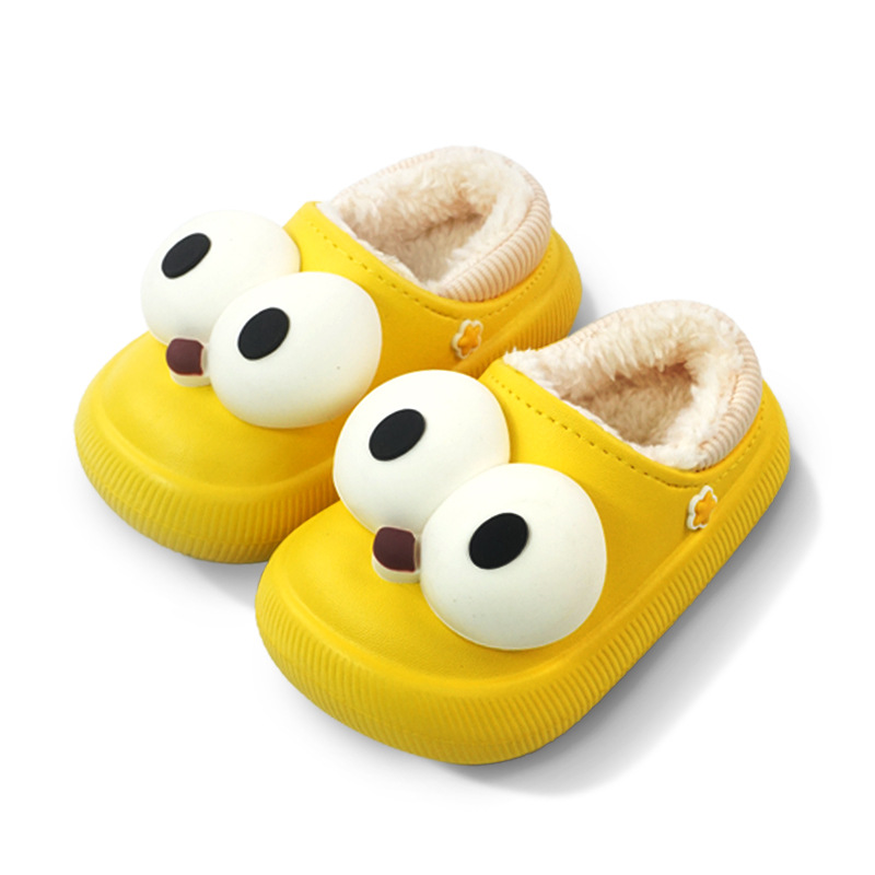 Dinosauro patrón de zapatos de algodón para niños zapatillas de algodón cálidas bolsas de terciopelo tacones impermeables antideslizantes zapatos de algodón para interiores