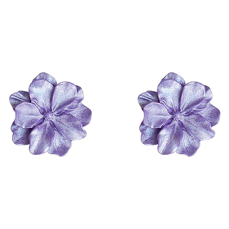 925 Plata aguja Corea del Sur Dongdaemun Gardenia flor lindo pendientes elegante pendientes para las mujeres al por mayor