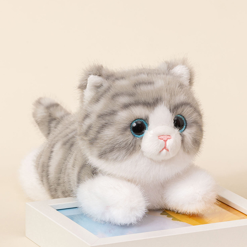 赛特嘟嘟趴姿小猫玩偶可爱猫咪毛绒玩具仿真猫公仔娃娃生日礼物|undefined