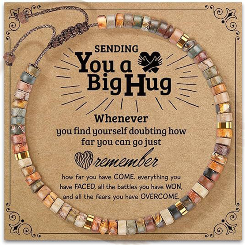 Amazon Natural Imperial Stone Bracelet Women's Gift Blessing Card Handmade Picasso Stone Woven Bracelet Wholesale Amazon Natural Imperial Stone Bracelet Women's Gift Blessing Card Handmade Picasso Stone Woven Bracelet Wholesale