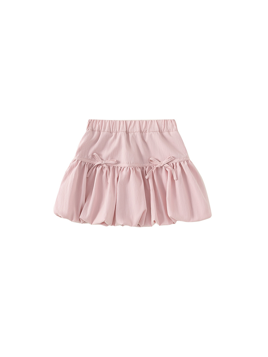 Ropa de verano para niños Youbao flor de flores de bambú dulce arco vestido corto de color sólido vestido de bebé de verano