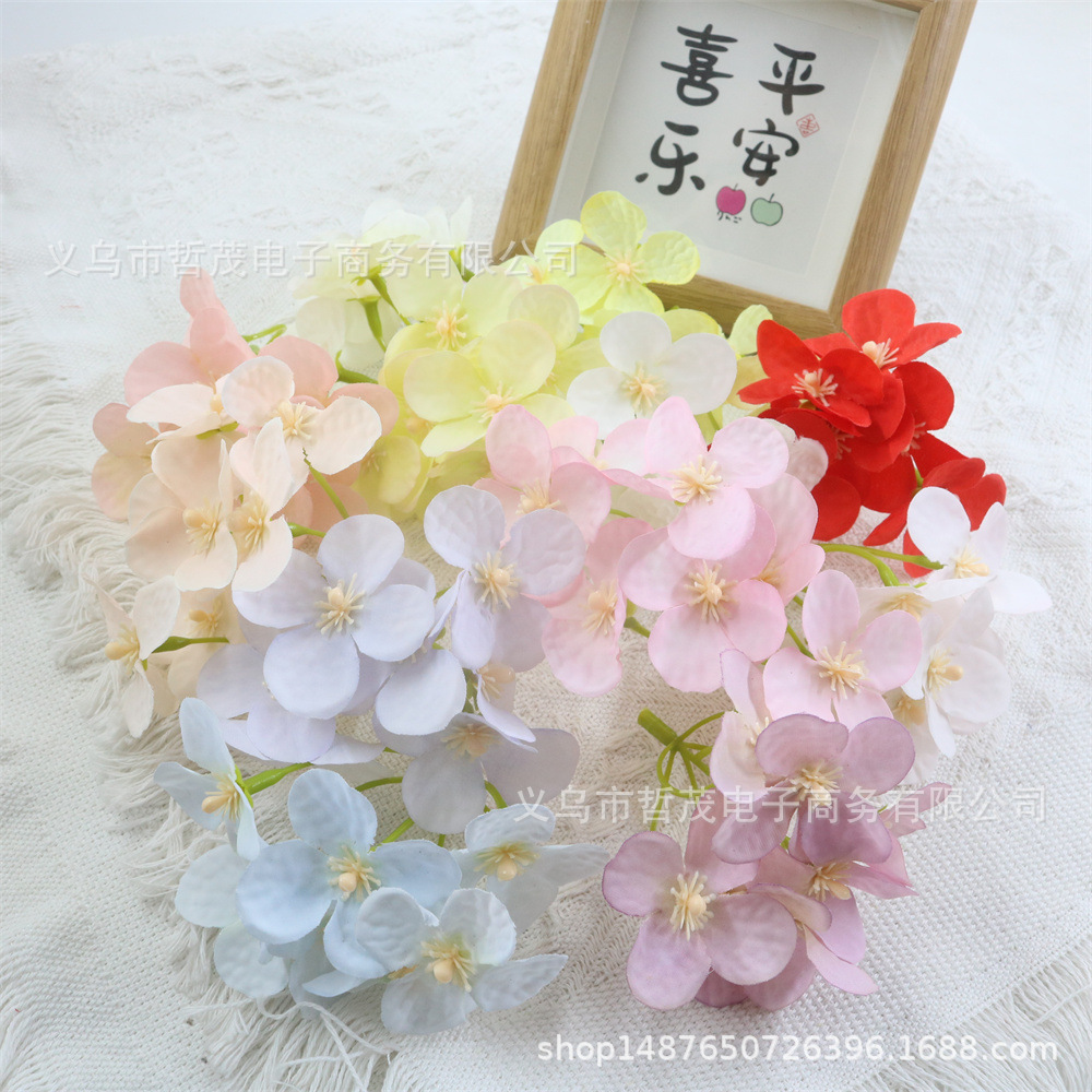 시뮬레이션된 베고니아 수국 꽃 DIY 수제 Hanfu 머리핀 꽃 머리 장식 웨딩 꽃꽂이 장식 꽃 도매