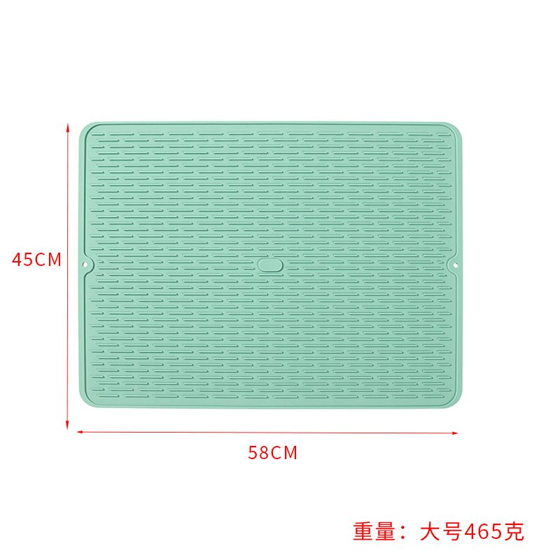 Amazon Venta caliente estera de drenaje de silicona cocina vajilla estera de filtro de agua taza de agua estera de control de agua estera de aislamiento multifuncional