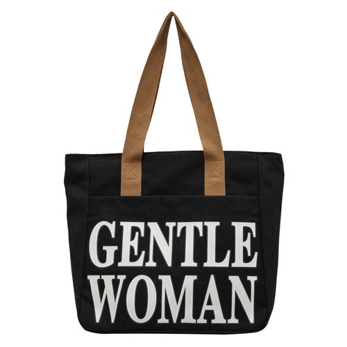 Gentle Woman Canvas Tote Bag for Women, New Fashion Letter Large Capacity Student School Shoulder Bag