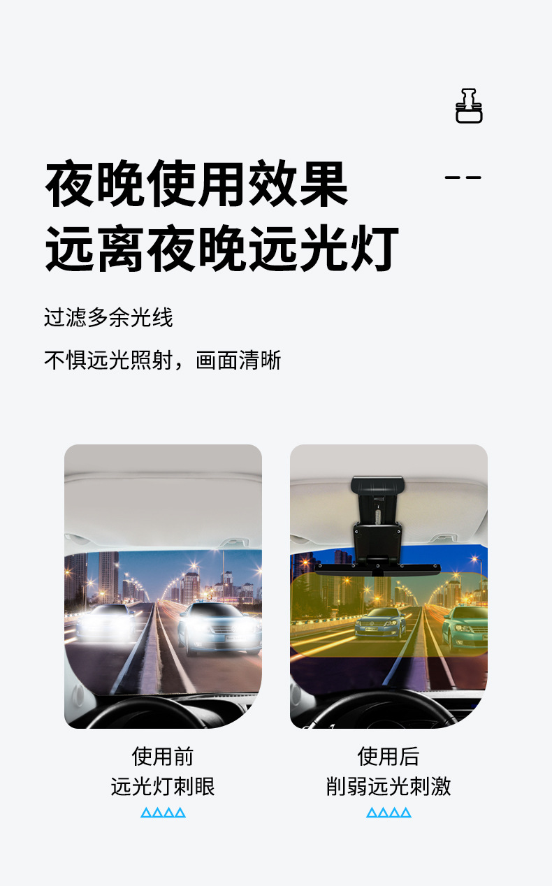 Car night vision anti-high beam artifact nemesis sun visor anti-glare anti-glare mirror day and night driver goggles