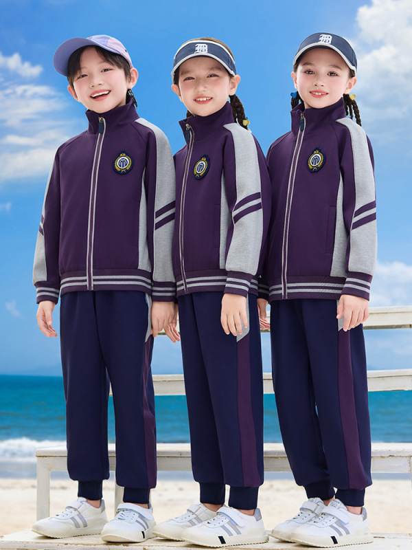 中小学生校服春秋装运动套幼儿园园服秋冬季冲锋衣套装初中生班服|undefined