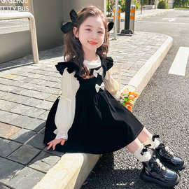 女童洋气春装套装2026新款小女孩公主裙两件套女宝宝网红衣服春秋
