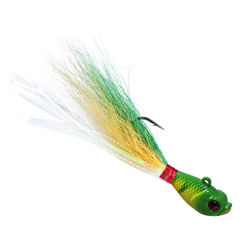 Sinking Bucktail Jig Head Metal Minnow Lures Fresh Water Bass Swimbait Tackle Gear