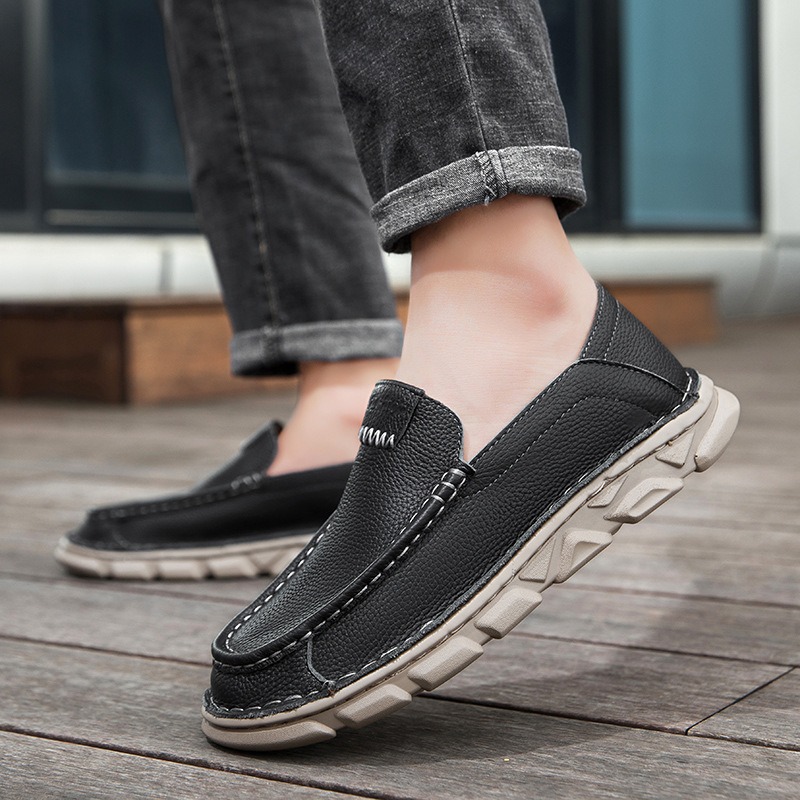 Nuevos zapatos de cuero de gamuza mercerizada de cuero mate Mediados de tablero Martin botas Zapatos casuales de cuero de los hombres retro zapatos de moda de suela gruesa