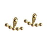 Small earrings, cute golden accessory, Korean style, simple and elegant design, Chanel style