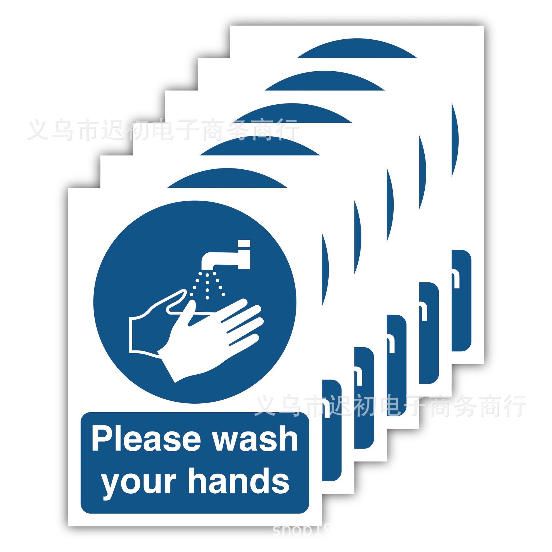 跨境新品  Hand wash stickers卫生间洗手贴纸
