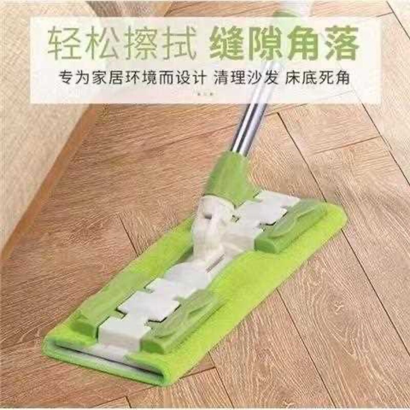 家用免手洗懒人拖把可二次利用夹布拖地平板除尘可伸缩懒人拖把|undefined