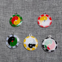 廠家批發萬字符能量貼 風水擺件本命盤太極吊墜 中國風太極胸章