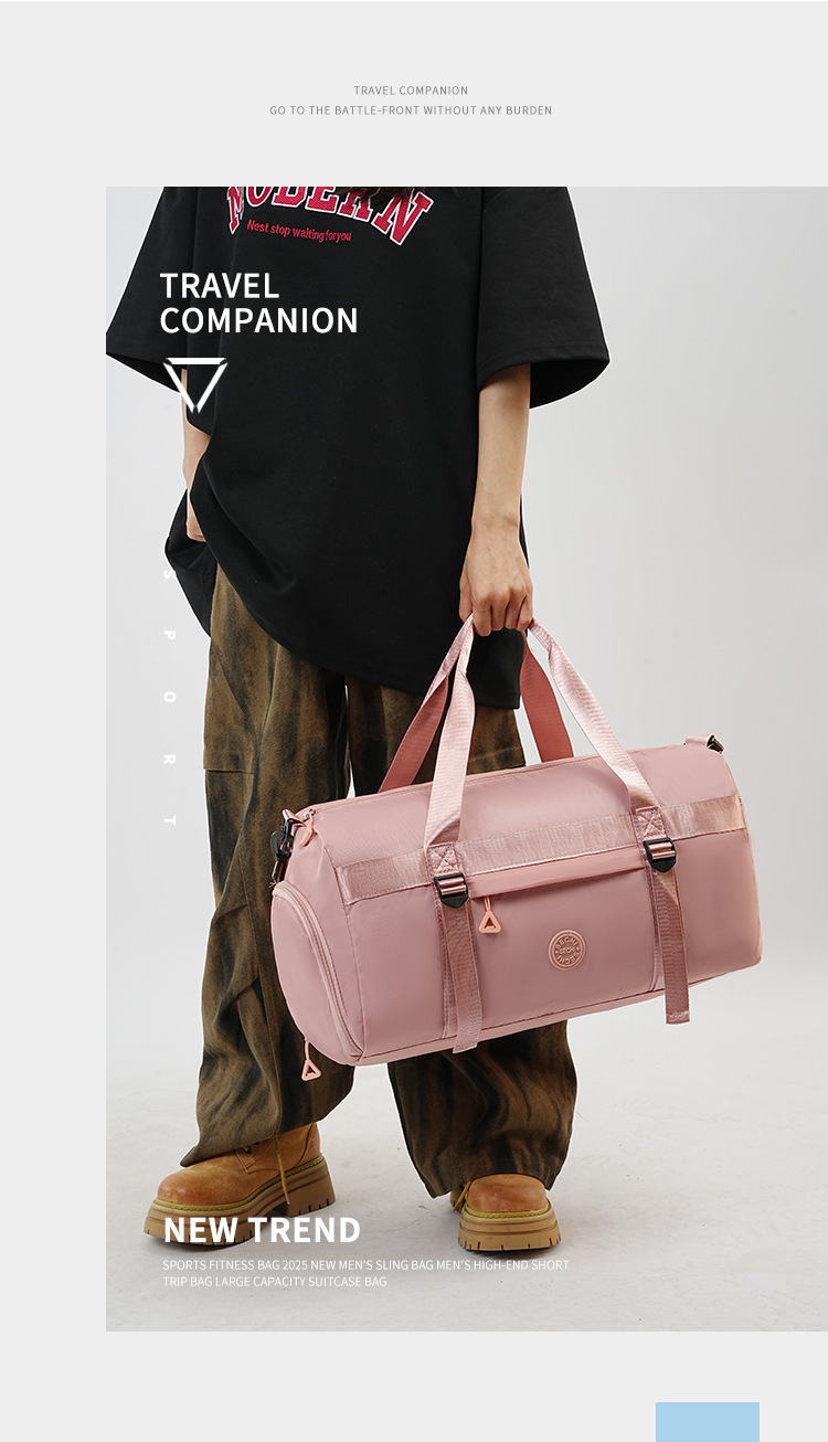 Großvolumige Reisetasche Damen Handtasche Fitnesstasche Herren Trocken-Nass-Trennung Sporttasche Reisetasche tragbar Kurztrip Geschäftsreise Tourismus