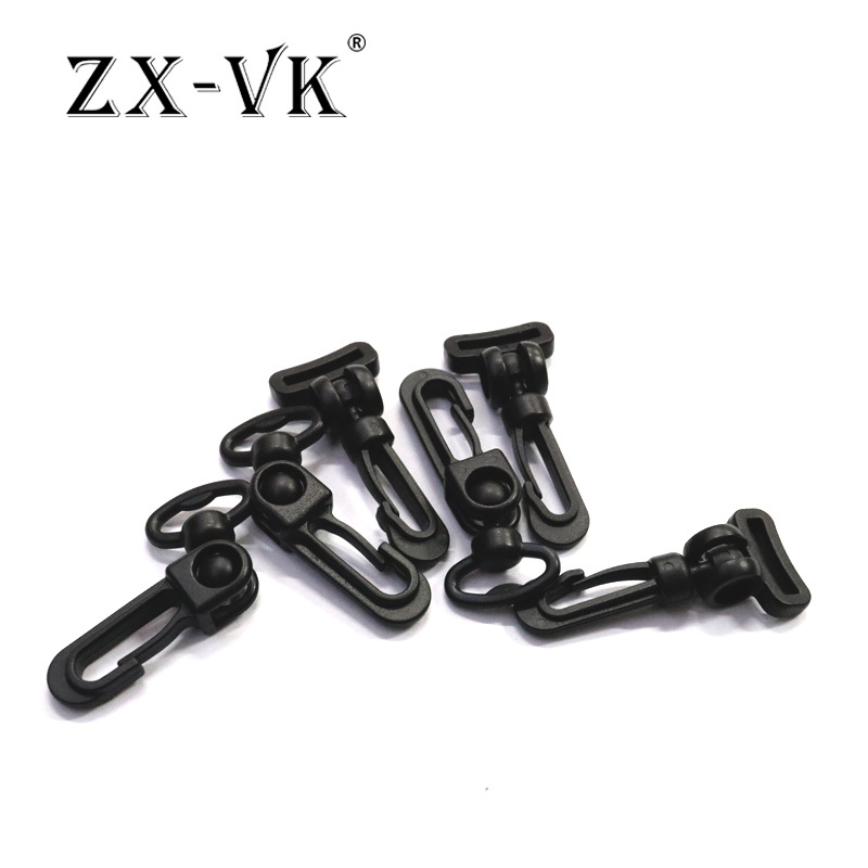 Manufacturers Supply Plastic Luggage Turn Hook Buckle Mini Black Backpack Universal Rotating Hook Buckle