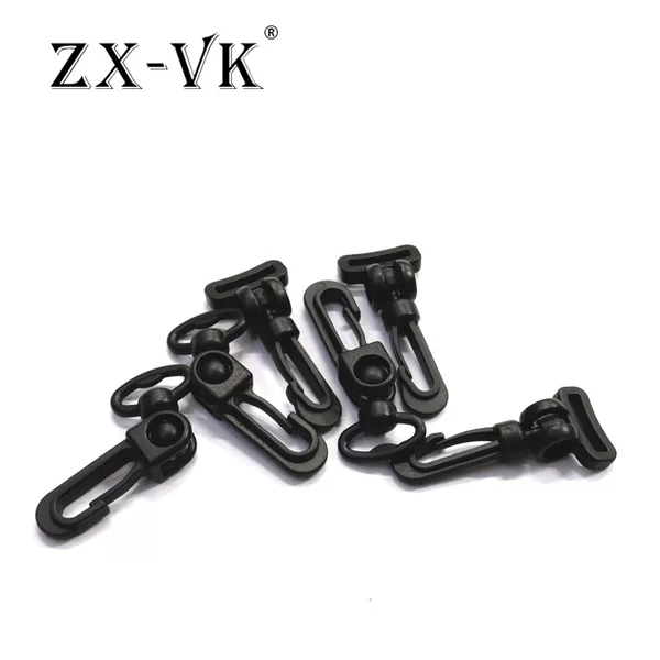 Manufacturers Supply Plastic Luggage Turn Hook Buckle Mini Black Backpack Universal Rotating Hook Buckle