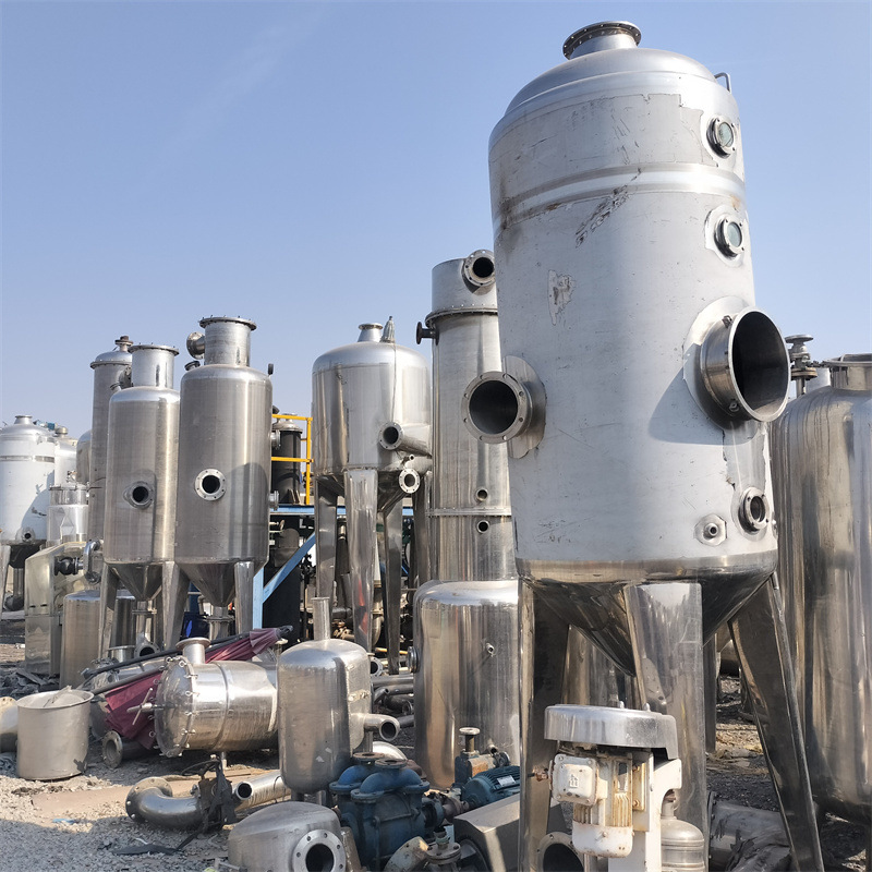 出售二手不锈钢蒸发器  真空浓缩蒸发设备  不锈钢化工蒸发装置