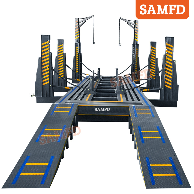 SAMFD camión de carga grande remolque instrumento de corrección de vigas equipo de reparación de chapa metálica automotriz proveedor de marco de plástico