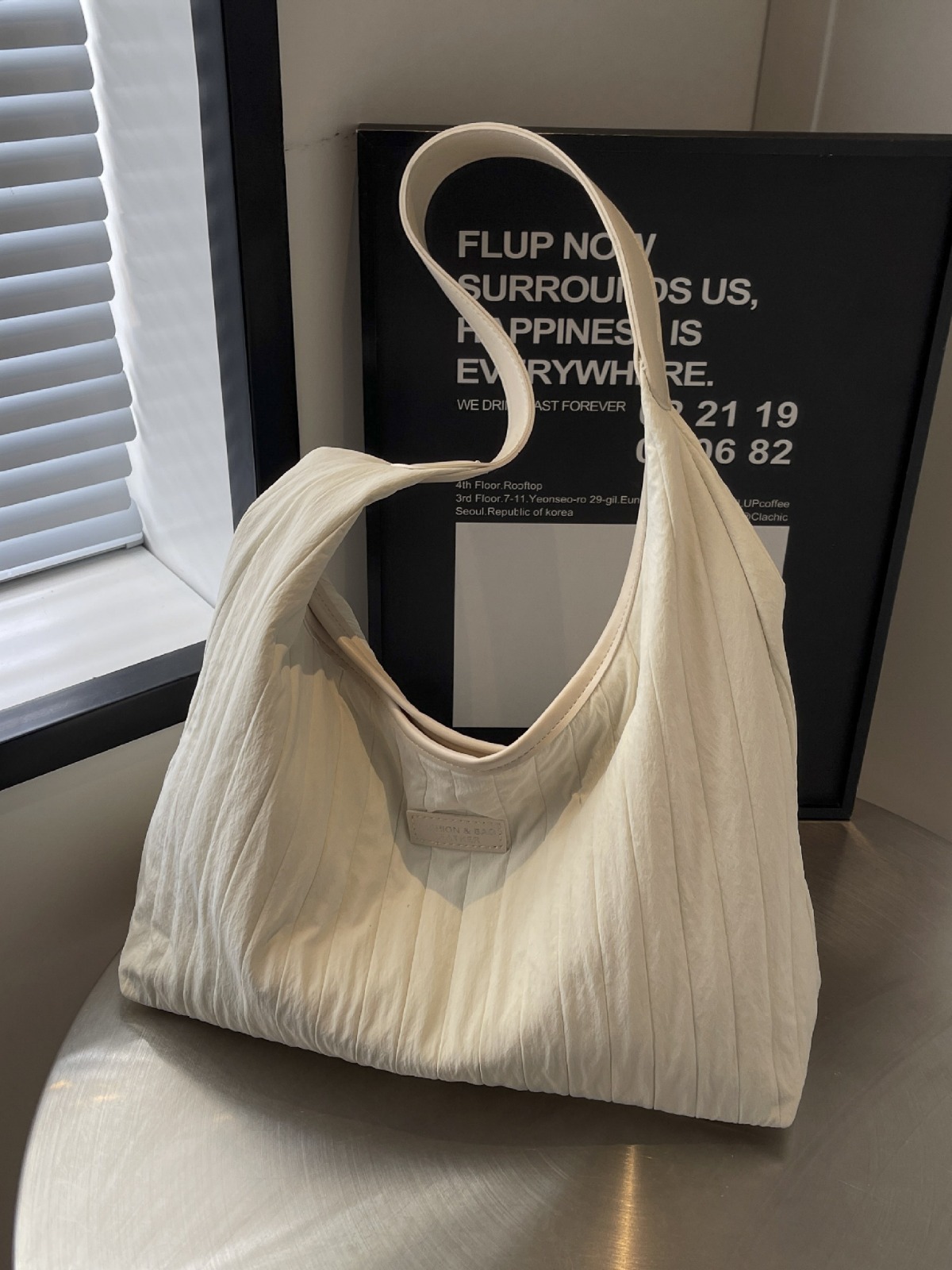 Japanese capacious solid color summer cloth bag