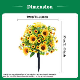 三达现货批发仿真花向日葵地插婚礼庭院花园家居装饰圣诞仿真绿植