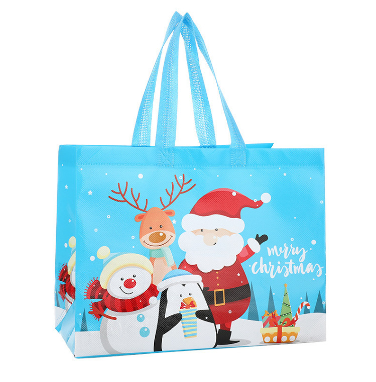 Bolso no tejido de Navidad bolso de mano logotipo personalizado gran película de dibujos animados transfronterizos alta sensación bolsa de embalaje de regalo
