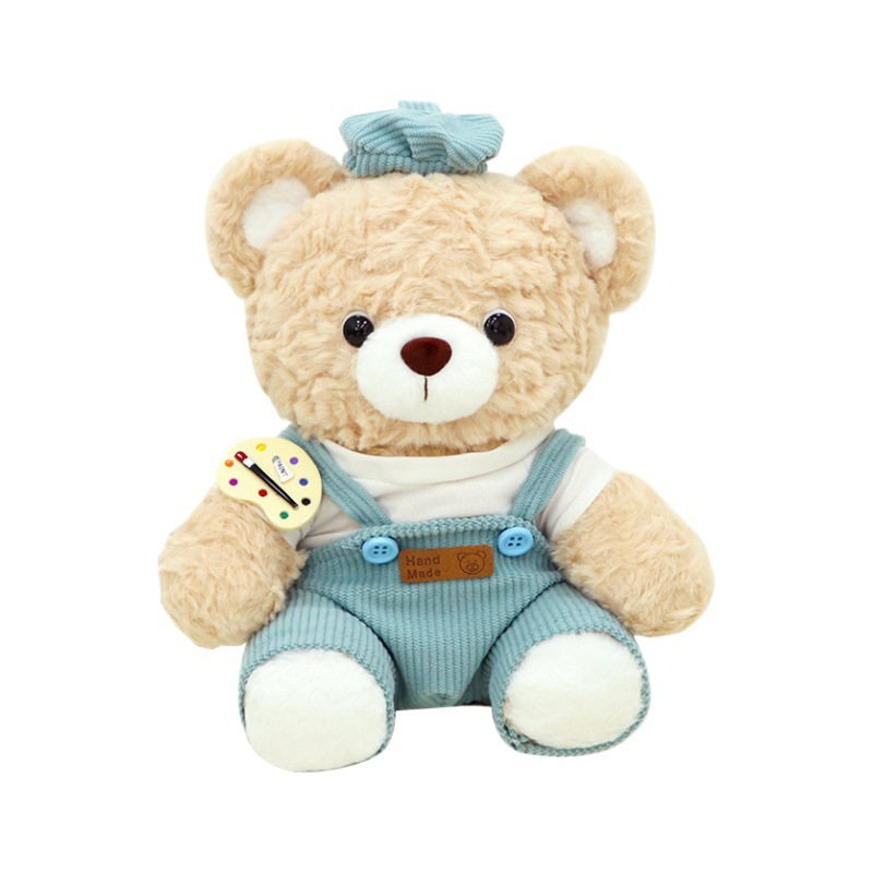 Teddy Bear juguetes de peluche conejo blanco muñeca pintor muñeca boina muñeca regalo de cumpleaños princesa para niños