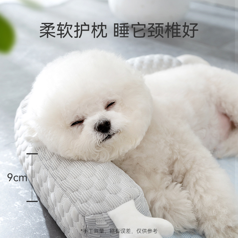 Primavera y verano perro Big Eye Monster cojín fresco sofá perrera nido de gato nido de mascotas Peluche pequeño perro estera