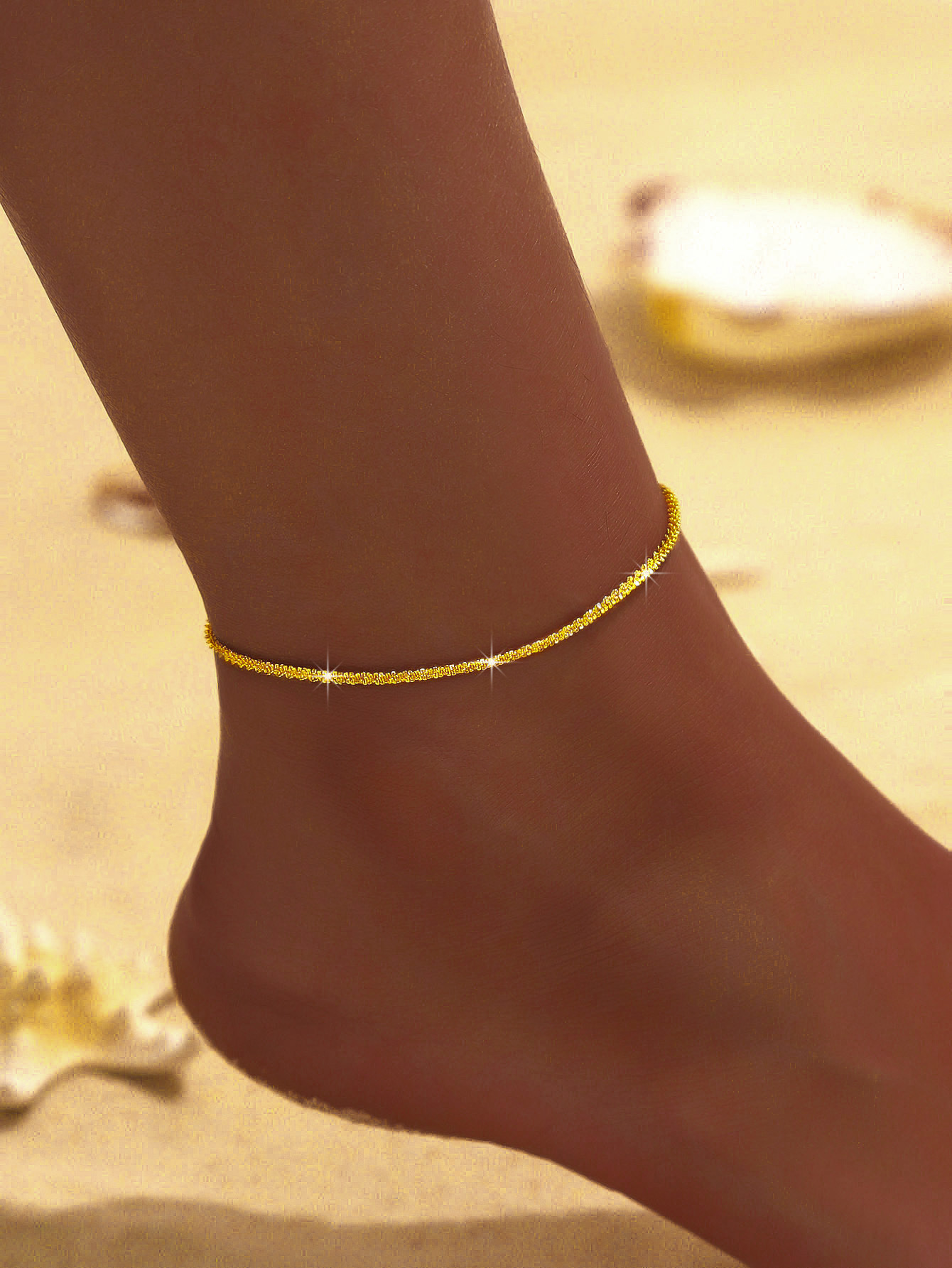15g Weight Anklet Classification 1 Piece Quantity Casual Occasion Alloy, Copper Material Cross Pattern Women's Gender Beach, Simple Style Style Wholesale Jewelry Beach Simple Style Cross Alloy Copper Anklet 1
