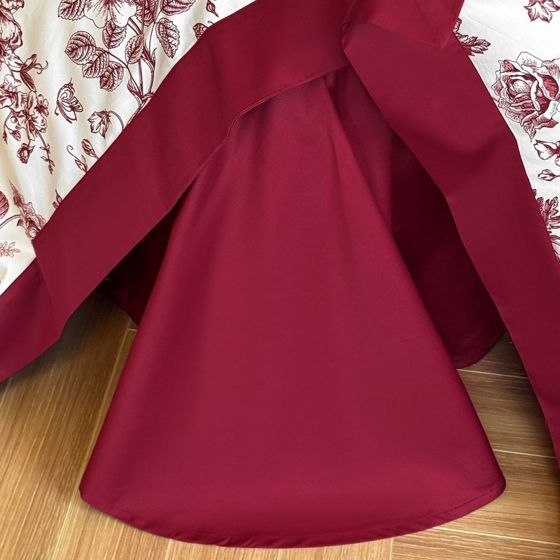 【香龄优品】欧式复古风婚庆四件套大红双喜刺绣床单被套床上用品|undefined