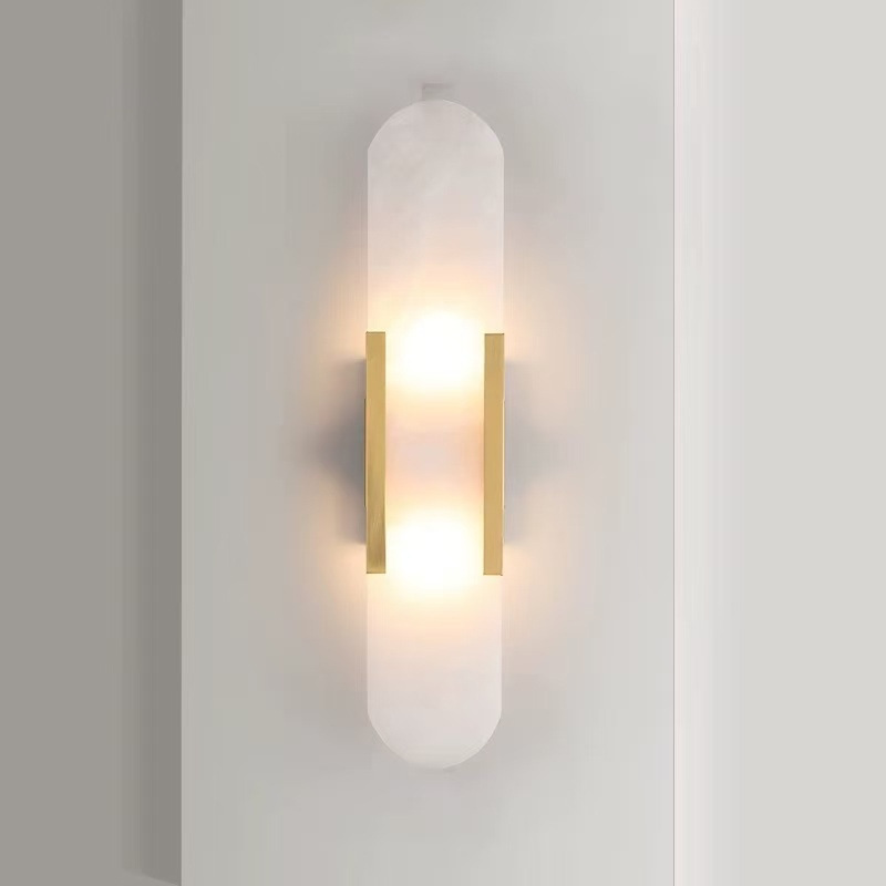 Foreign Trade Cross-Border Real Marble Wall Lamp for Living Room Background Wall, Designer Style Corridor Bedroom Nordic Bedside Wall Lamp Foreign Trade Cross-Border Real Marble Wall Lamp for Living Room Background Wall, Designer Style Corridor Bedroom Nordic Bedside Wall Lamp