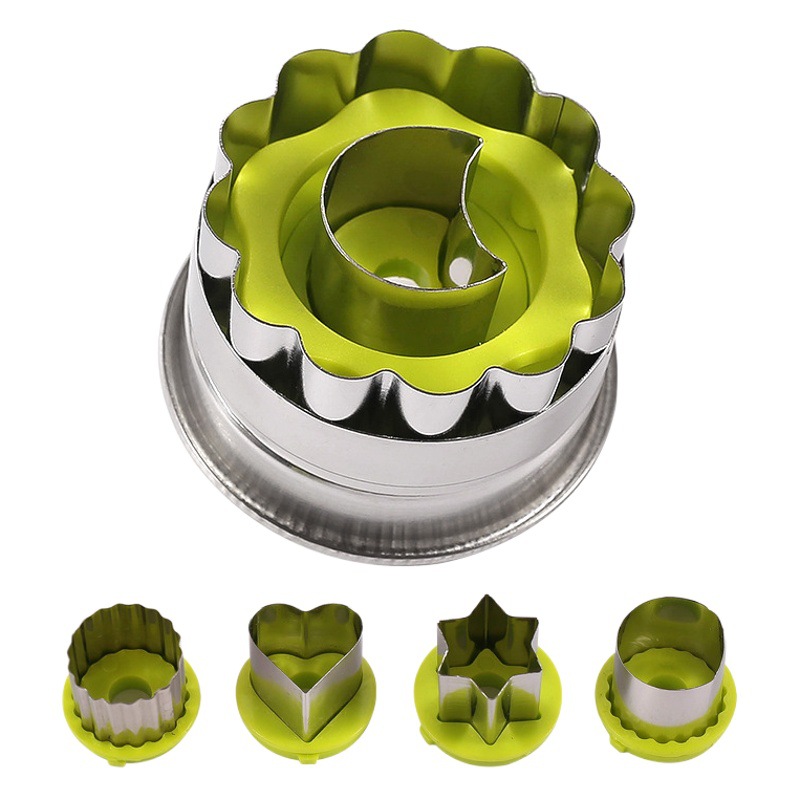 Moderno simple hueco relleno cookie sandwich biscuit molde Tart hornear herramienta de impresión redondo hecho a mano acero inoxidable