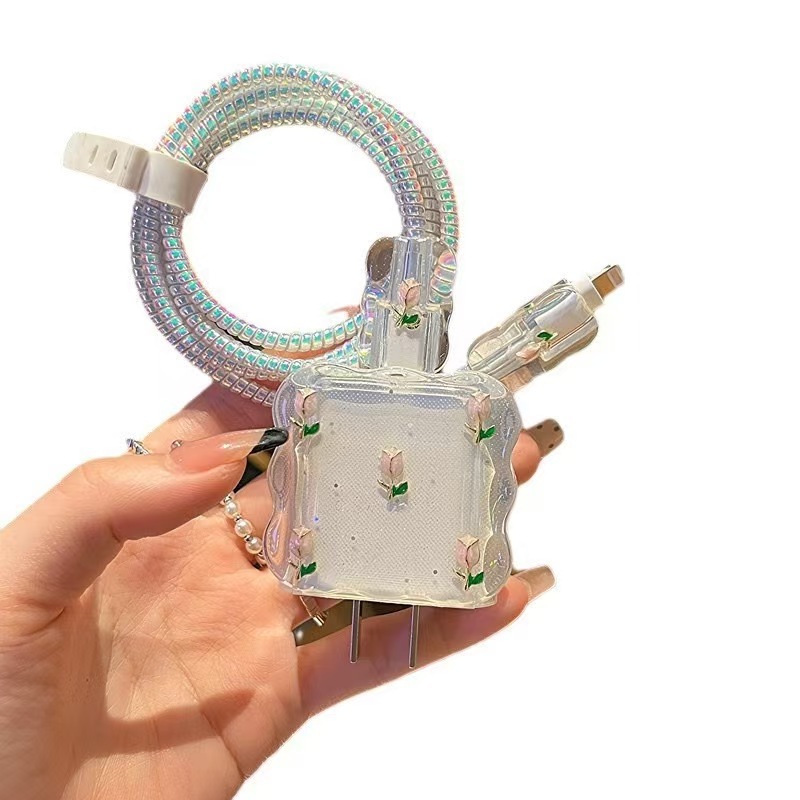 Para Apple 14 línea de datos cubierta protectora iPhone13 cargador cabezal 12promax bobinado estuche para iPad