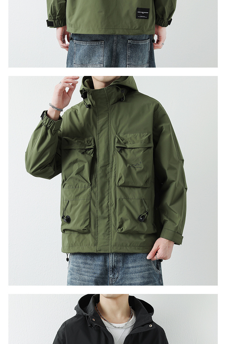 Herrenbekleidung Herren Frühlingsjacke Frühling Herren All-Match High-End Herrenjacke mit Kapuze Arbeitsjacke Lässiger Jugend-Studenten-Stil_voghion.com