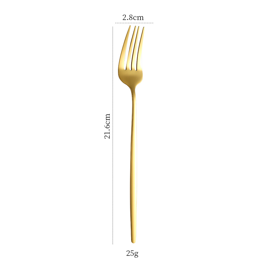 밝은 금색 포크