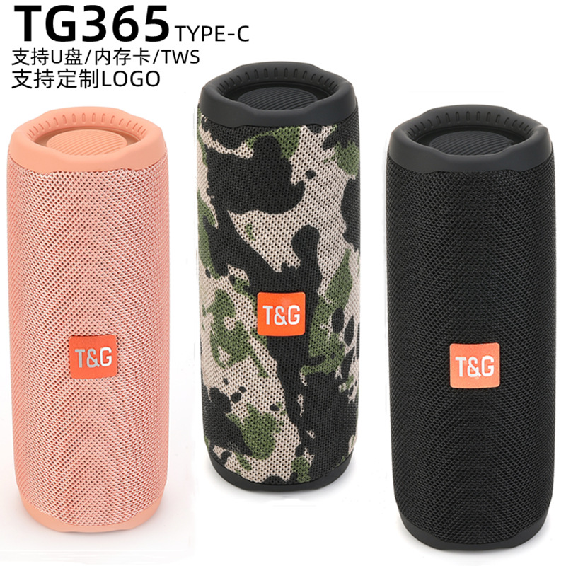 Transfronterizo TG365 altavoz Bluetooth portátil luces de colores regalos al aire libre subwoofer pesado TWS alto valor de sonido Bluetooth