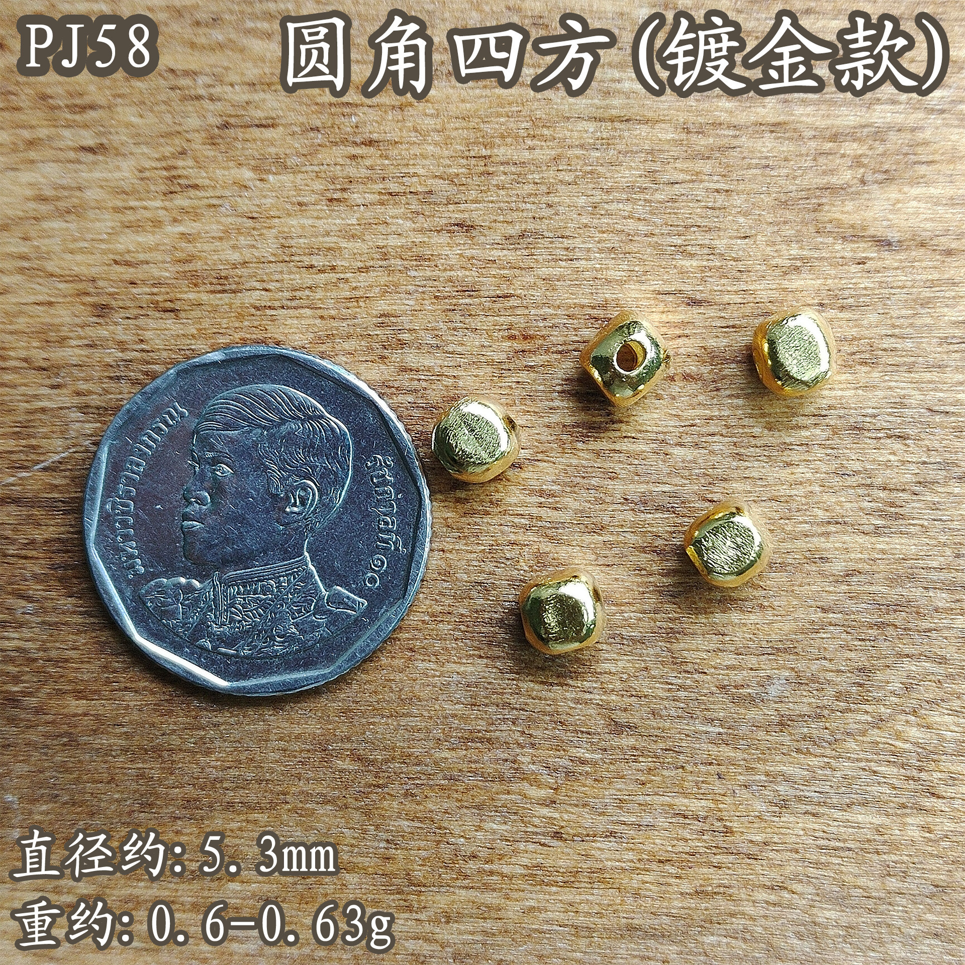 Pure 925 Silver Thai Handmade Silver Jewelry Vintage Rounded Square Diamond Bead DIY Bracelet Jewelry Accessories