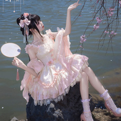 Zhijinyuan ロリータオリジナル [花の言葉] エレガントで甘い中国風ロリータドレスコンプリートセット