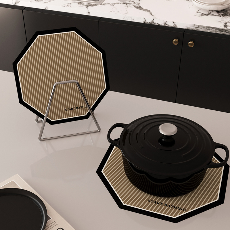 almohadilla de platos de comedor de alta resistencia al cojín de aislamiento térmico almohadilla de taza absorción de agua resistente a altas temperaturas almohadilla de platos domésticos almohadilla de mesa de comedor libre de lavado