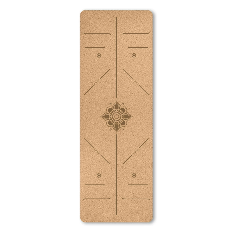 Коврик для йоги из корка, интенсивный, нескользящий, TPE, фитнес-пэдсы, тонкий экологичный коврик для йоги, оптовая поставка