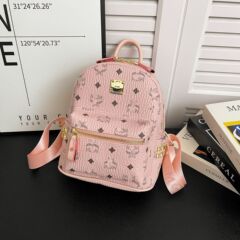 外贸经典M家印花字母双肩包 潮流时尚简约高级感大容量背包女批发