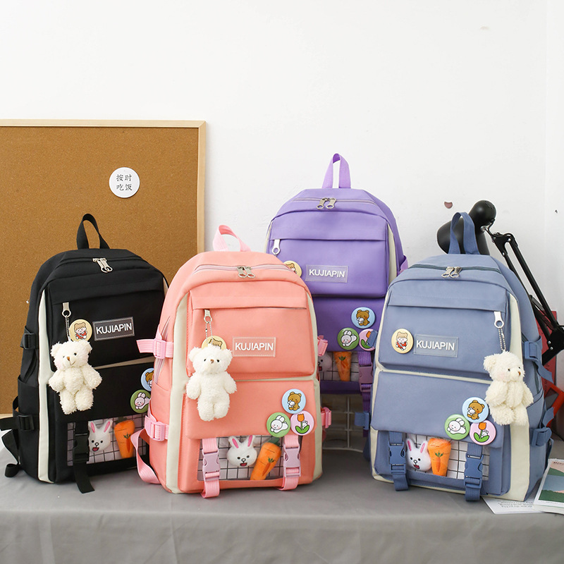 New Japanese student schoolbag four-piec...
