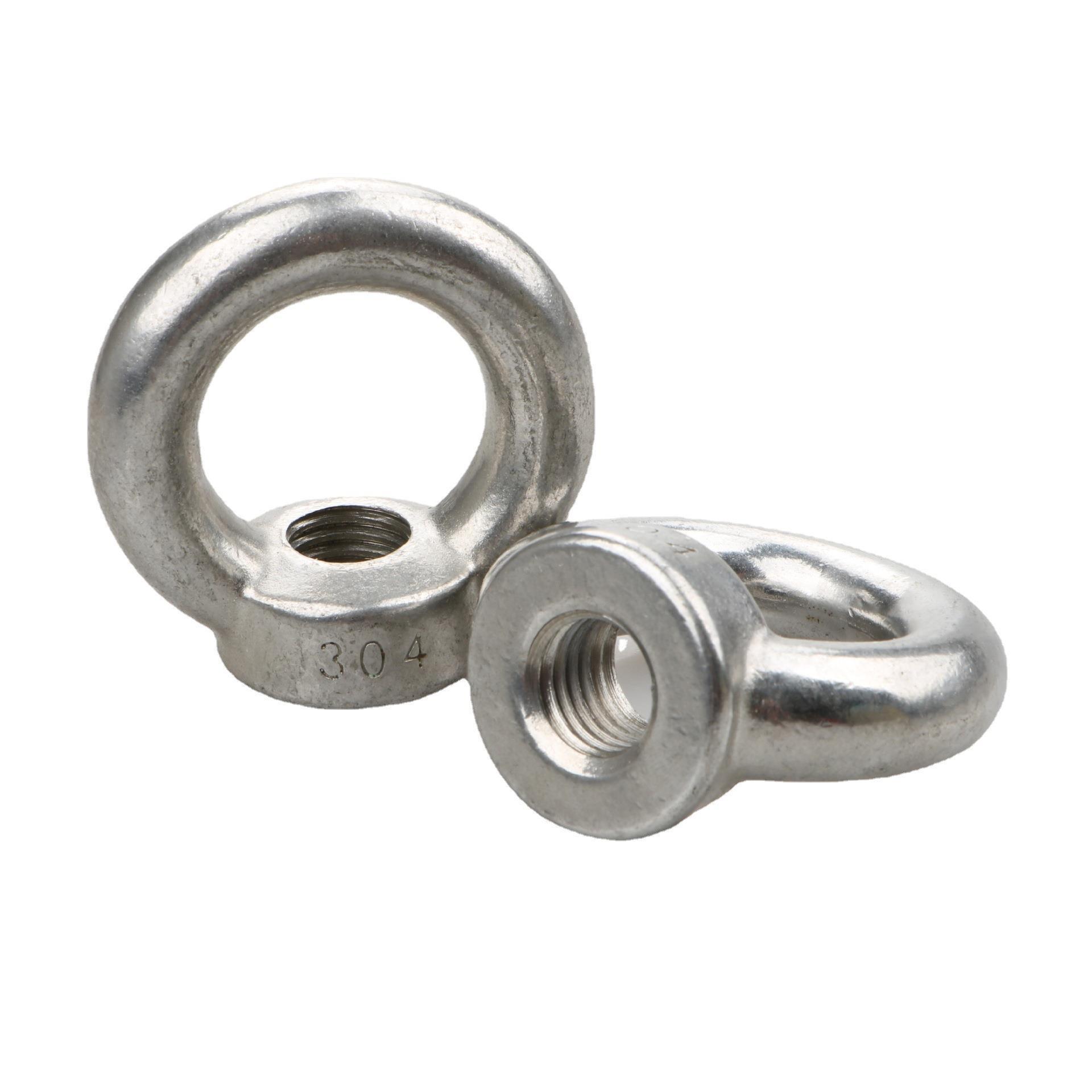 厂家批发304不锈钢吊环螺母 M6-M24圆形螺丝帽紧固环船用起重吊环