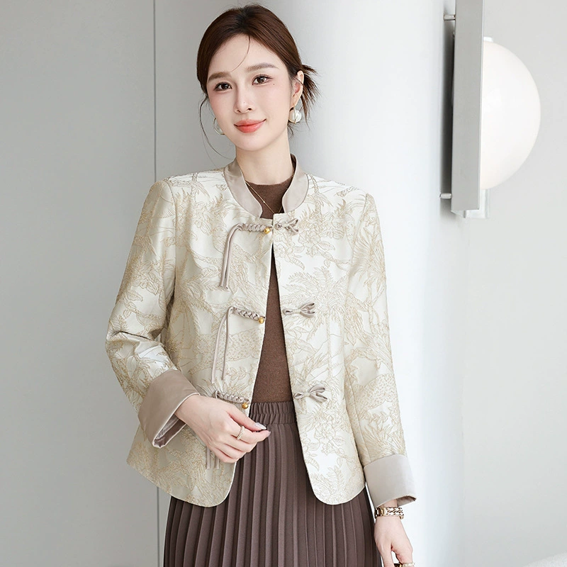 Новый китайский стиль матери весна и осень куртка 25 новый маленький ароматный ветер