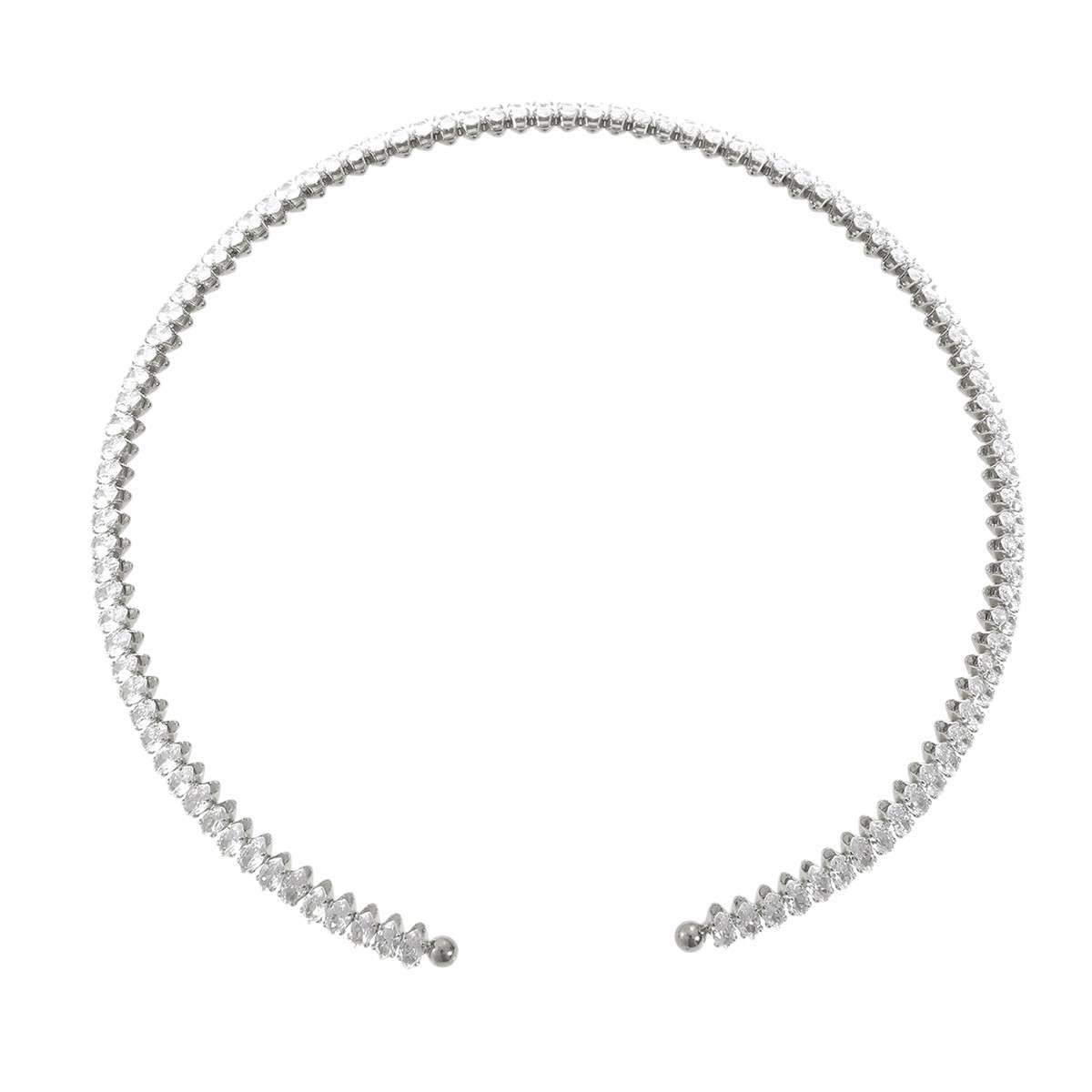 Europa y los Estados Unidos lujo alto sentimiento collar de diamante de zircón collar de forma de ojo de caballo moda minimalista collar al por mayor