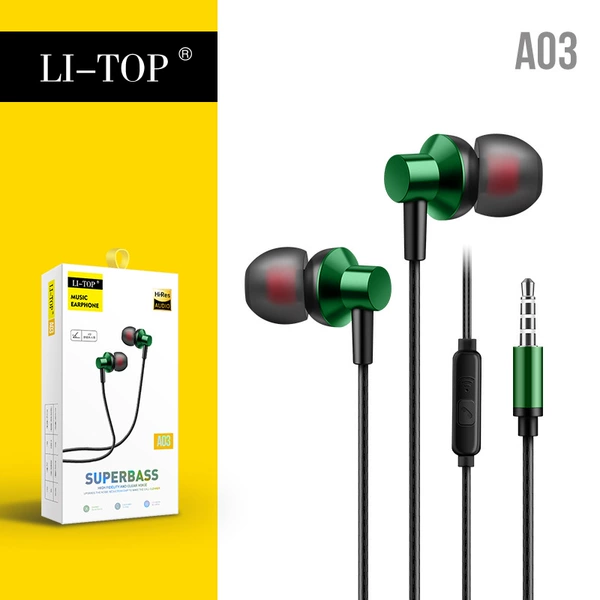 Metal green headphones, A03