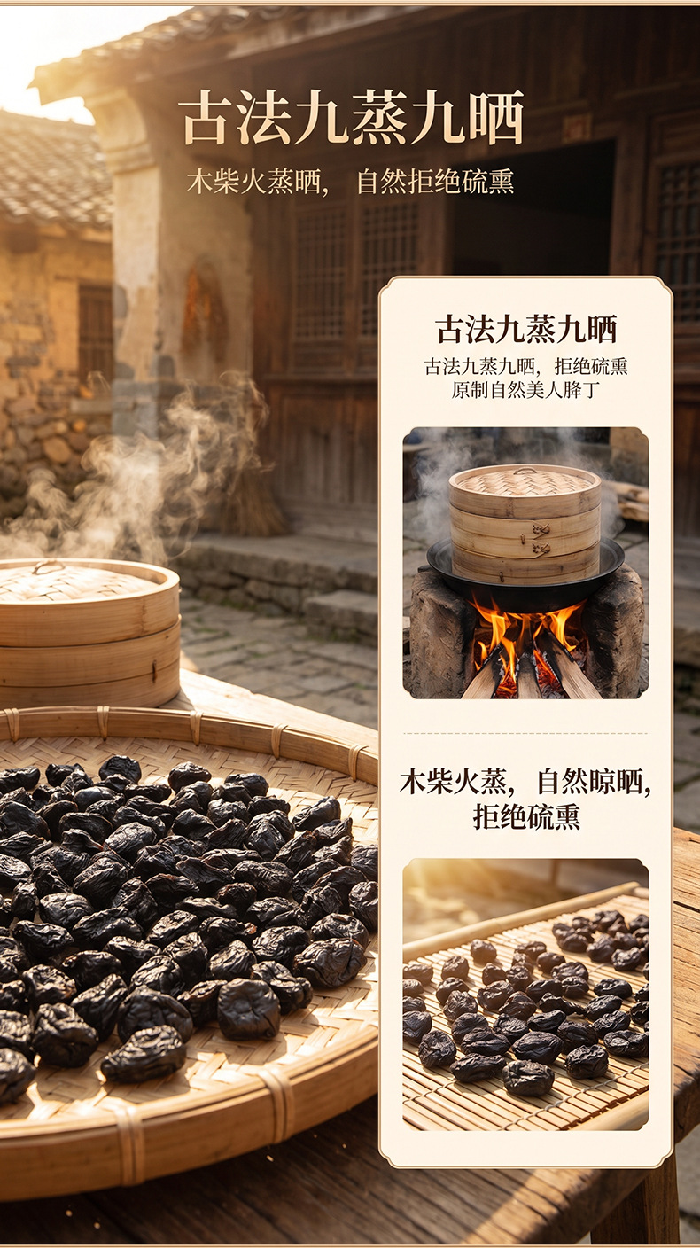 Dried Prepared Rehmannia Root Slices Shu Di Huang 500g TCM Herbal Decoction Ingredient key features