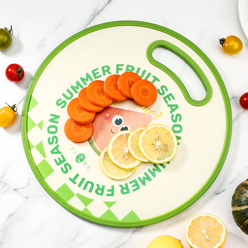 Cocina doméstica PP nuevo tablero de platos para bebés suplementos de alimentos para bebés tablero de corte de verduras de doble cara para cortar melones y frutas para engrosar el conjunto de tablero de verduras
